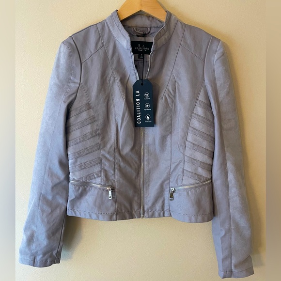 Coalition LA Gray Motto Jacket Size Small NEW WITH TAGS - Picture 1 of 16